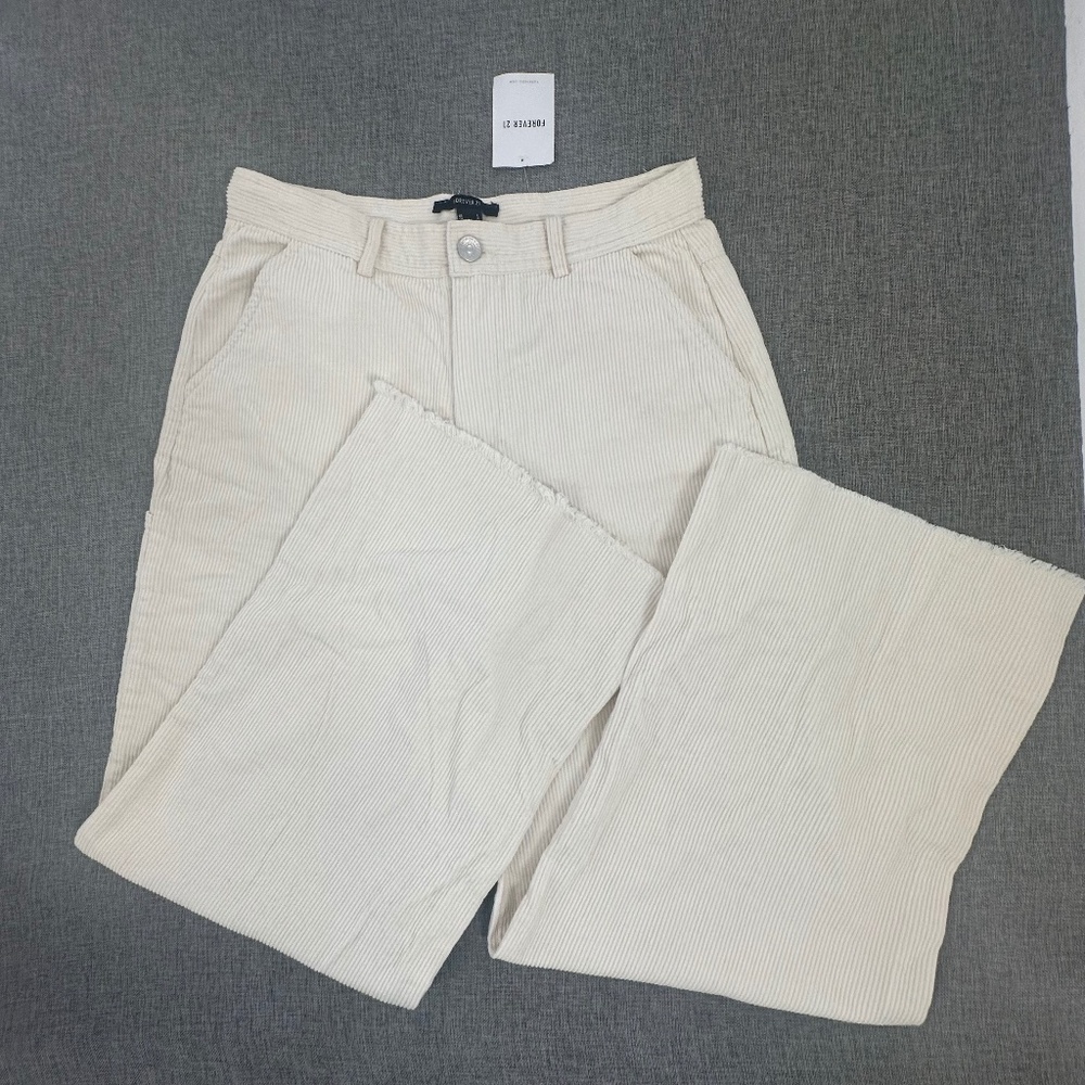 Brand New! Forever 21‎ Corduroy Pants Large Beige/Vanilla Color MSRP: $34.99